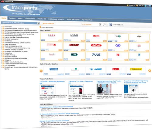 Availability of the third major release of the flagship portal TracePartsOnline.net