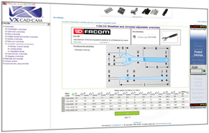 The new online parts library designed for VX 2009 users can be accessed via the VX software or directly at www.tracepartsonline.net/ws/vx