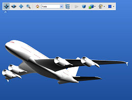 Manipulate with Adobe Reader a simplified model of the world largest commercial airplane