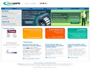 TraceParts.com 2006 Home page