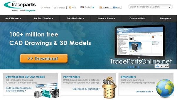 traceparts.com-home-page