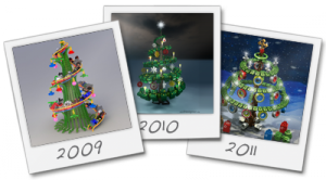 The winners of the Christmas Tree Design contest of the years 2009, 2010 and 2011