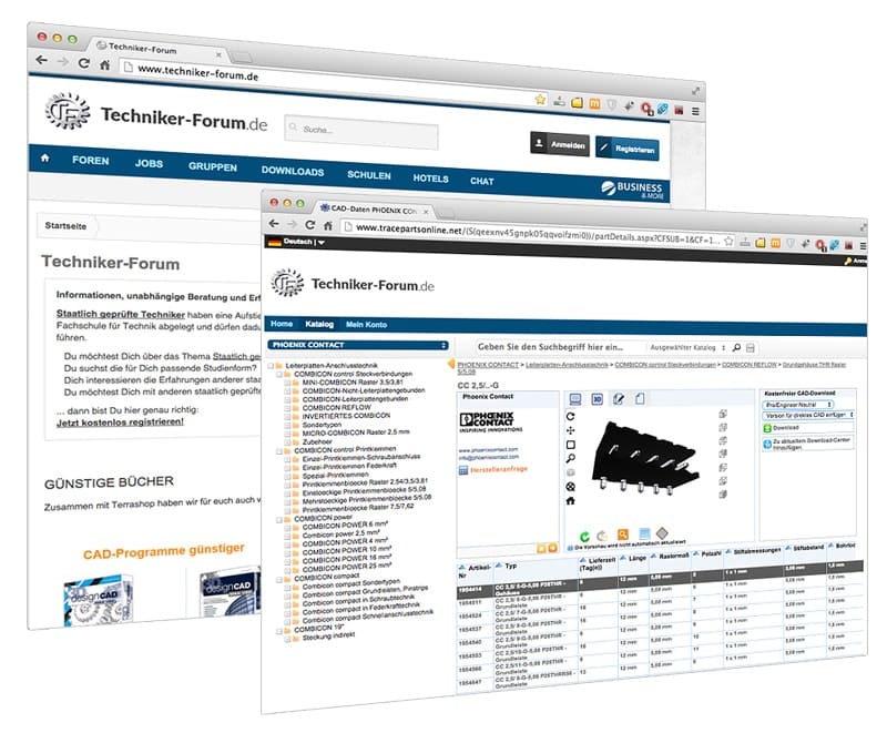 Millones de componentes estándar propuestos por TraceParts al foro de ingenieros