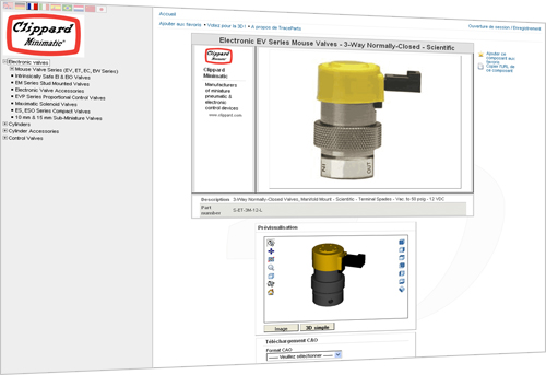 Clippard has updated its TraceParts powered online 3D catalog