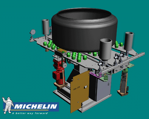 Azimuth alignment tool model designed by Michelin’s Mechanical Engineering Design Offices