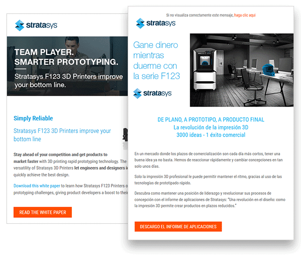 Stratasys used email campaign to generate high qualified leads with TraceParts