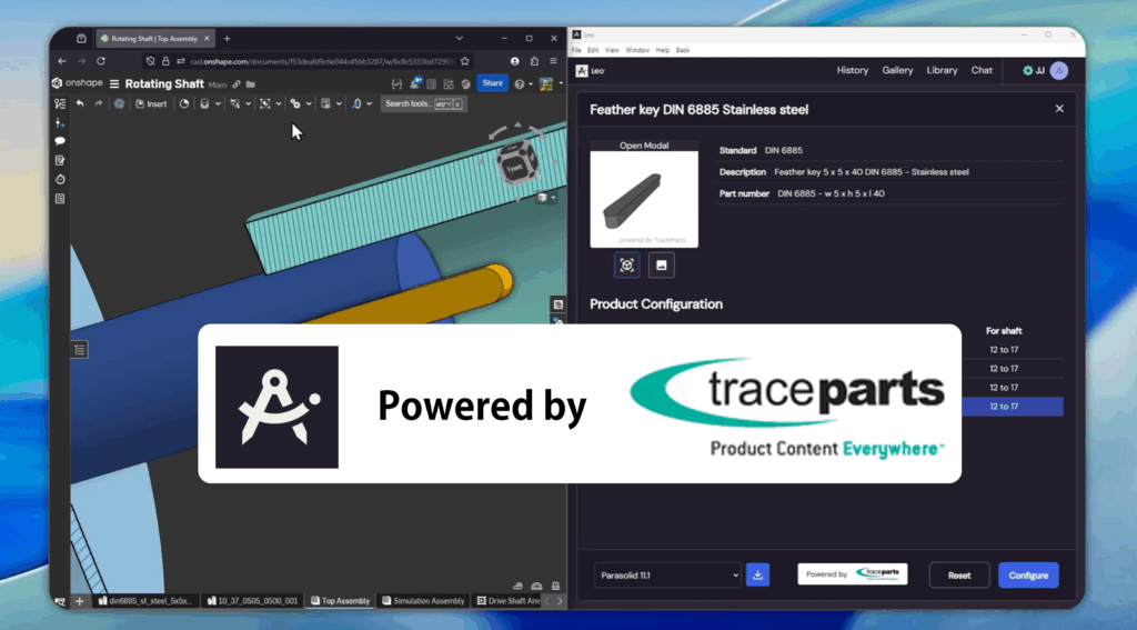 Leo AI and TraceParts integration for refined part search for engineers