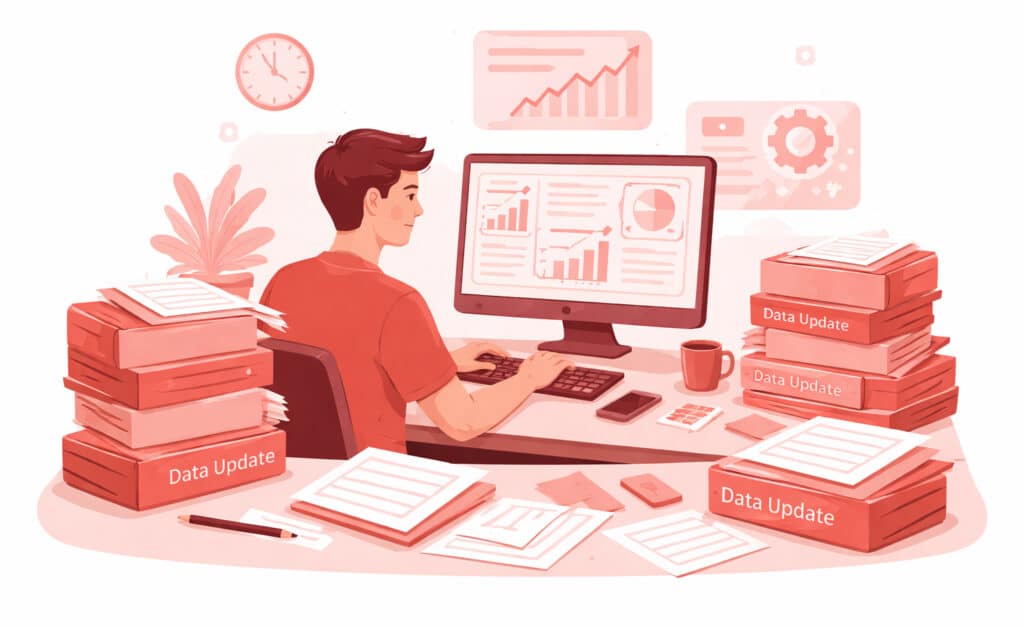 Time consuming manual data update