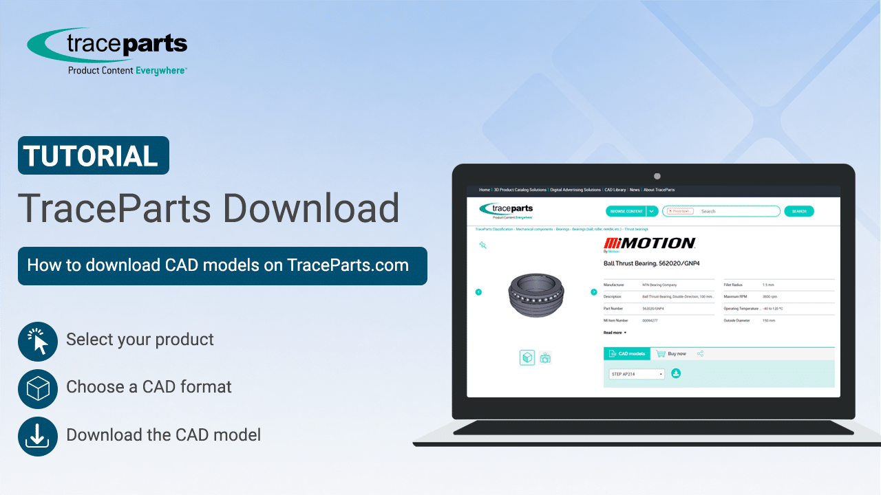 How to download CAD models on TraceParts.com